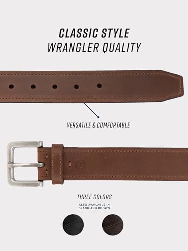 Wrangler Men's Casual Leather Belt for Jeans