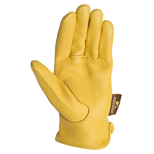 Wells Lamont Men's Medium Deerskin Driving Gloves (962M) Gold